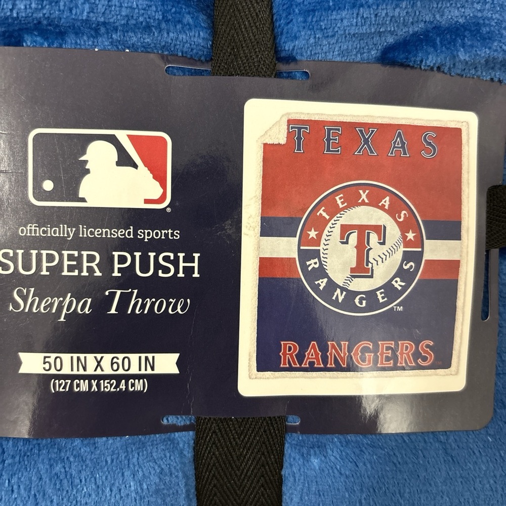 Texas Rangers Sherpa Throw Blanket